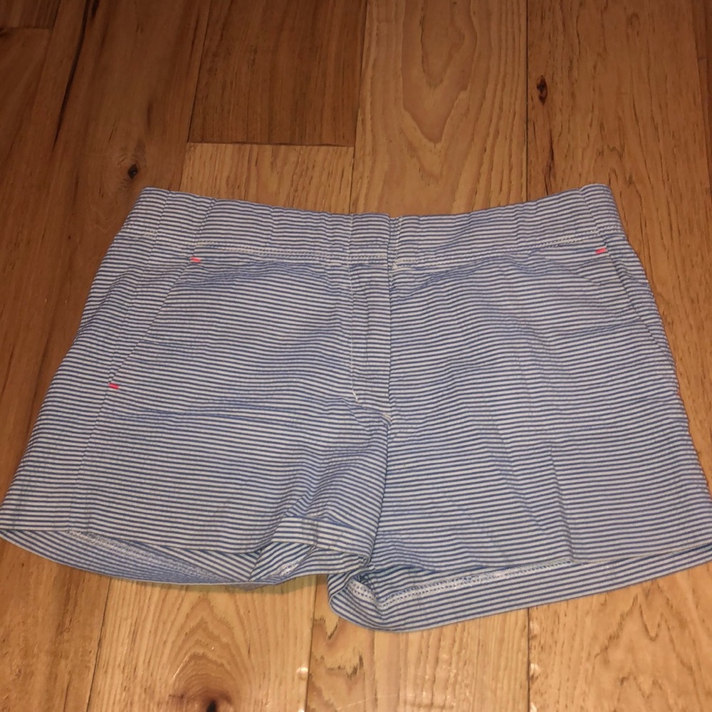 J. Crew Frankie shorts in seersucker blue